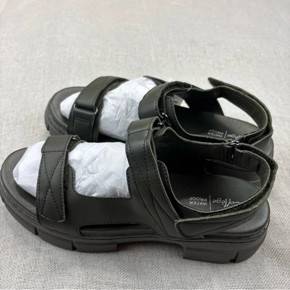 AQUA COLLEGE Womens Green Hux Round Toe Platform Slingback Sandal 11 M - Picture 1 of 12